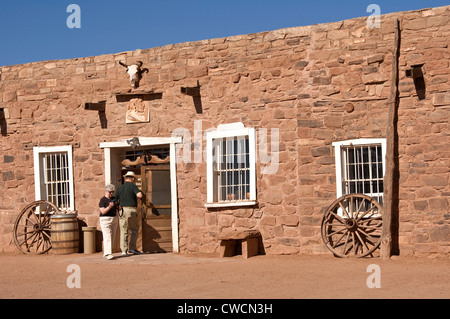 Elk288-1153 Arizona, Hubbell Trading Post National Historic Site, Handelsposten außen Stockfoto