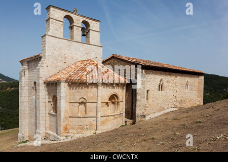 Einsiedelei San Pantaleon de Losa, Merindades, Burgos, Castilla y Leon, Spanien Stockfoto