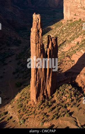 Elk288-1327v Arizona, Canyon de Chelly National Monument, Canyon de Chelly, Spider Rock Stockfoto