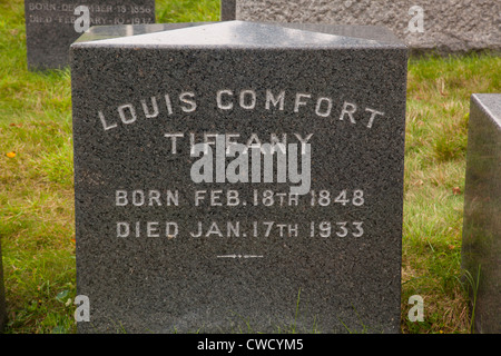 Louis Comfort Tiffany Grab Green-Wood Cemetery Stockfoto