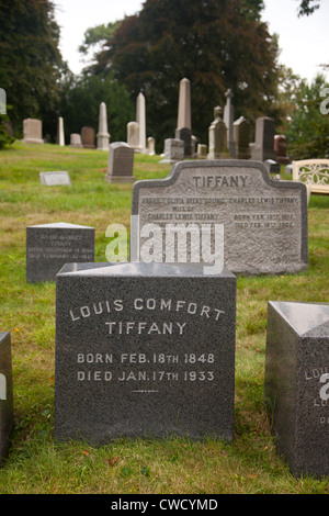 Louis Comfort Tiffany Grab Green-Wood Cemetery Stockfoto