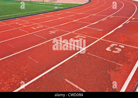 Laufstrecke in abstrakte Ansicht Stockfoto