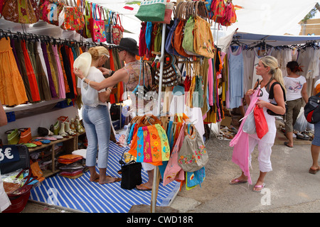 Ibiza-Hippie-Markt in Es Canyar, Punta Arabi Stockfoto