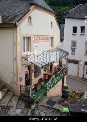 Ruhiges Dorf Café in Esch Sur sicher Luxemburg Stockfoto