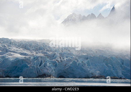 Smeerenburg Gletscher, Spitzbergen, Svalbard, Arktis Stockfoto