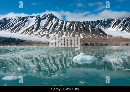 Smeerenburg Gletscher, Spitzbergen, Svalbard, Arktis Stockfoto