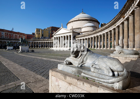 Piazza del Plebiscito und die Kirche von San Francesco di Paola Stockfoto