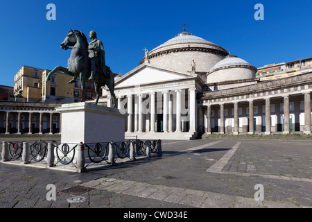 Piazza del Plebiscito und die Kirche von San Francesco di Paola Stockfoto