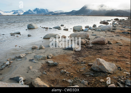 Virgohamna, Reste einer alten Walfangstation aus c1636, Danskoya, Arktis, Spitzbergen, Svalbard Stockfoto