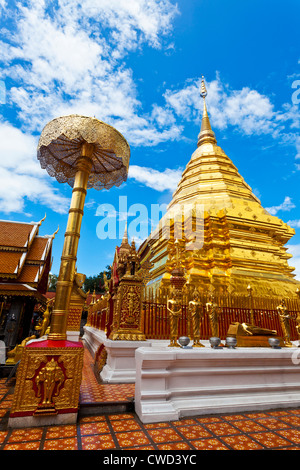 Wat Phrathat Doi Suthep Tempel in Chiang Mai, Thailand. Stockfoto