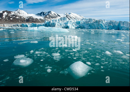 Monaco-Gletscher, Woodfjorden, Arktis, Spitzbergen, Svalbard Stockfoto