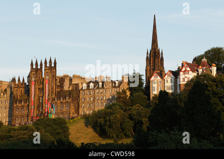 Mound Place und Ramsay Lane, Altstadt, Edinburgh Stadtzentrum, Schottland, Großbritannien Stockfoto