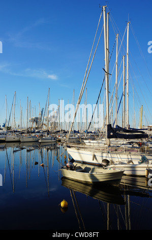 Segelboote auf der Anklagebank von Palermo Stockfoto