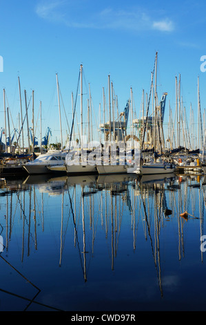 Segelschiffe in die Bucht von Palermo Stockfoto