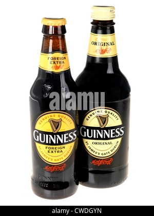 Flaschen Guinness Bier Stockfoto