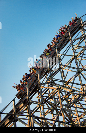 El Toro Holzachterbahn, großes Abenteuer, Six Flags, New Jersey, USA Stockfoto