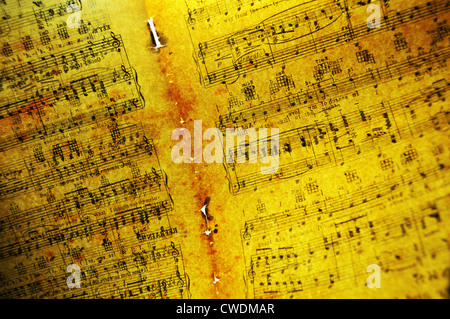 Vintage Musik Blatt Textur als Hintergrund geeignet Stockfoto