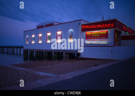 Pier von Felixstowe, Suffolk, England, UK. Stockfoto