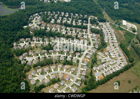 Luftaufnahme des geplanten Gemeinschaften in den Vororten von Greenville SC Stockfoto