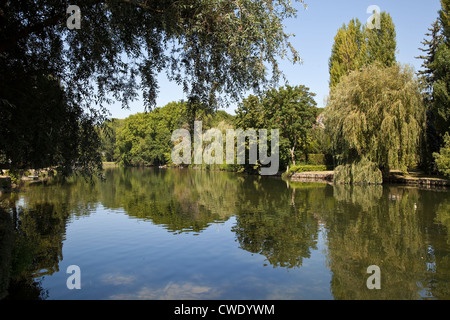 Moret-Sur-Loing, Dept de Seine-et-Marne, Ile-de-France Stockfoto