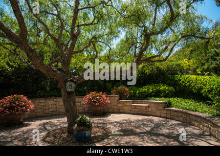 Innenhof bei Selbstverwirklichung Foundation, San Diego, Kalifornien, USA Stockfoto