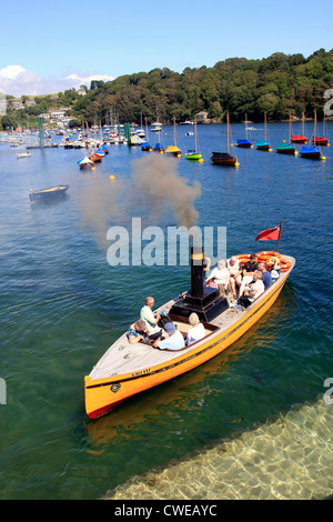 Die kornische Steamboat River Cruiser lässt Fowey in Cornwall Stockfoto