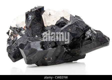 Schörl (schwarzer Turmalin) Stockfoto