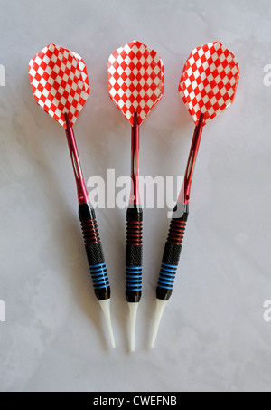 Für eine elektronische Dartscheibe Dart. Stockfoto