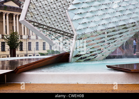 Der Freiheit-Brunnen, Fontanna Wolnosci, eröffnet im Mai 2012 in Freiheitsplatz, Plac Wolnosci, Poznan, Polen Stockfoto