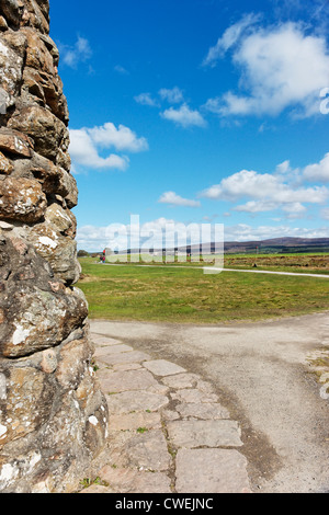 Die Schlacht von Culloden Memorial Cairn, in der Nähe von Inverness, Highland, Schottland, UK. Eigentum von dem National Trust for Scotland. Stockfoto