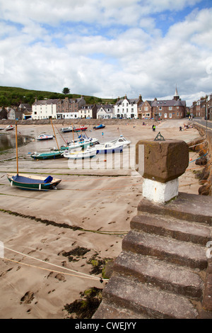 Hafen-Schritte bei Stonehaven Aberdeenshire-Schottland Stockfoto