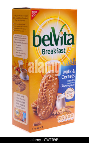 Feld der Belvita Milch und Müsli Vollkorn Kekse Stockfoto