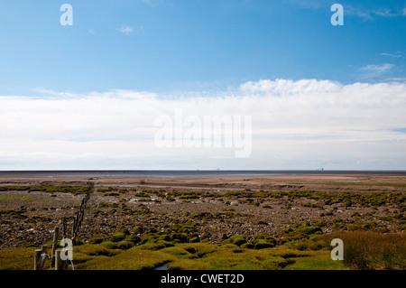 Blick auf Morecambe Bay vom Sunderland Punkt Stockfoto