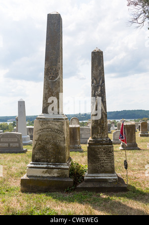 Grabsteine der Konföderierten Frauen Spione in St. Ignatius Kirche in den USA in Maryland Stockfoto