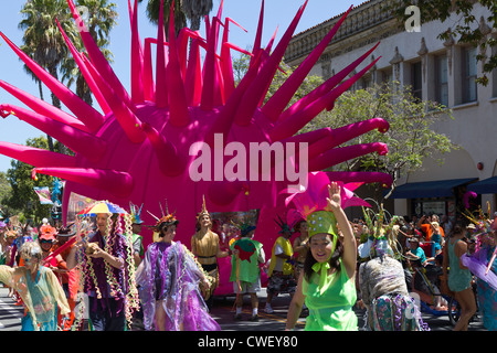 2012 Sommer-Sonnenwende Parade in "Santa Barbara", California Stockfoto