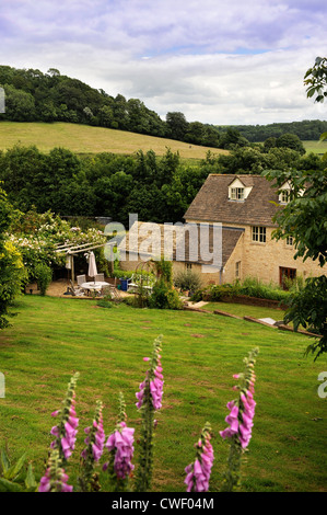 Ein modernes Einfamilienhaus in Cotswold Stein England UK gebaut Stockfoto