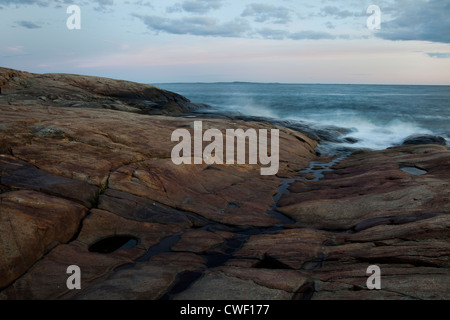 Küstenlandschaften von Hvaler in Norwegen. Stockfoto