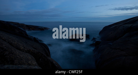 Abend Stimmungen an der Küste um Hvaler in Norwegen. Stockfoto