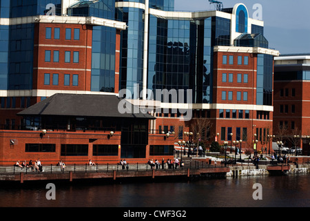 Die Victoria Gebäude Erie Basin Salford Quays Salford Greater Manchester England Stockfoto