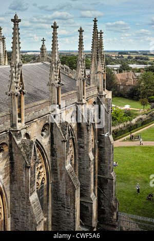 Ely Kathedrale Marienkapelle vom Dach der Kathedrale Stockfoto