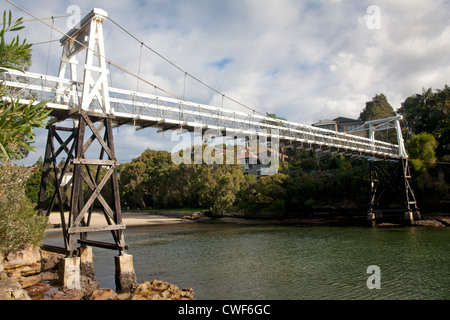 Petersilie Bay Beach und Hängebrücke Sydney Harbour National Park Sydney New South Wales Australien Stockfoto