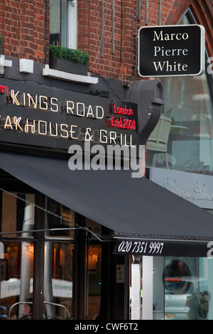 Marco Pierre White King Road Restaurant, Chelsea. Stockfoto