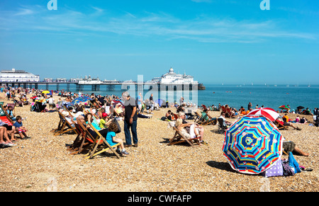 Der Strand von Eastbourne, West Sussex -1 Stockfoto