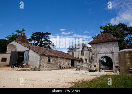 Ein Weingut in der beliebten Region Bordeaux, in der Dordogne, Südfrankreich Stockfoto