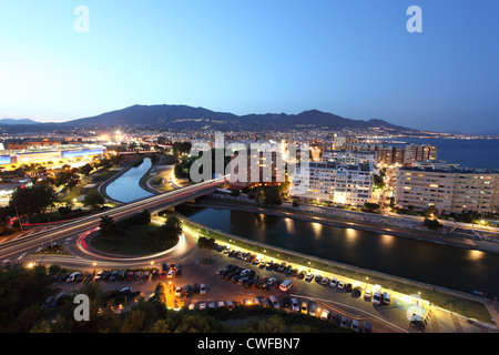 Blick über die Stadt Fuengirola. Costa Del Sol, Andalusien Spanien Stockfoto