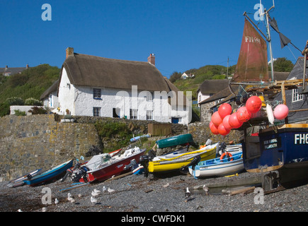 Das kleine Fischerdorf Cadgwith auf die Eidechse in cornwall Stockfoto