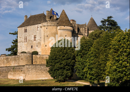 Château de Fénelon in Sainte-mondäner, Dordogne, Perigord, Aquitanien, Frankreich Stockfoto