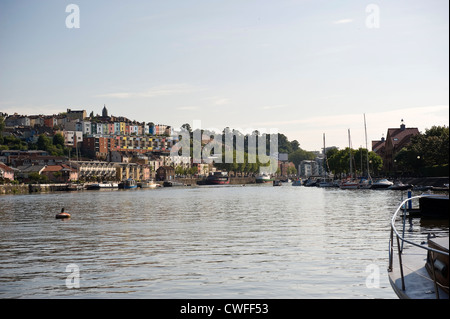 Blick entlang Avon Docks, Bristol, Avon, UK Stockfoto