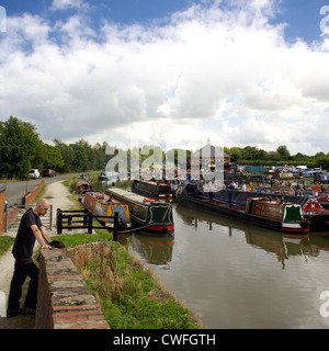 Alvecote Marina, Coventry-Kanal, in der Nähe von Tamworth, Staffordshire, England, Vereinigtes Königreich, während das 2012 Alvecote historischen Boot sammeln, Stockfoto