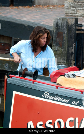Frau Lenk narrowboat Stockfoto